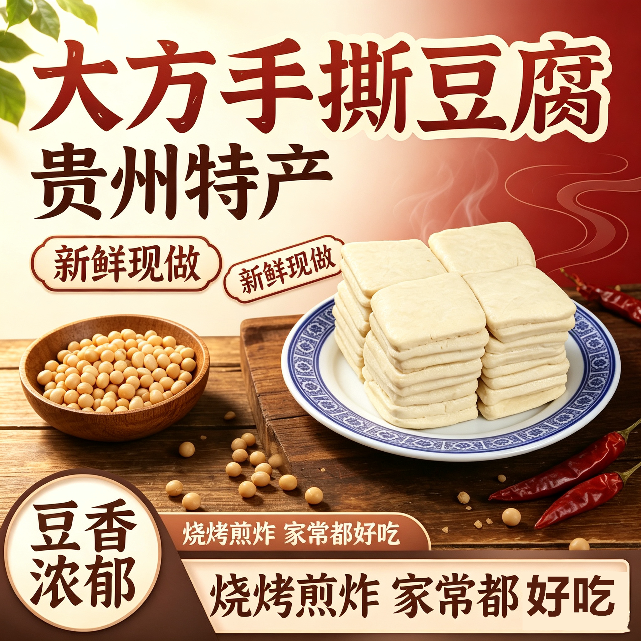 贵州毕节大方手撕豆腐半成品