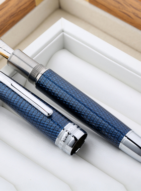 末匠P136暮蓝替换软弹沙漏手工打磨长刀树脂包胶立体花纹活塞钢笔