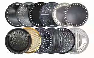 包邮 304三层钢烤肉盘烤肉店专用麦饭石涂层烤盘弹簧丝烤网295 330