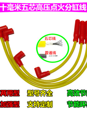 适配捷达宝来奔腾五芯高压点火线桑塔纳3000超人志俊油气两用缸线