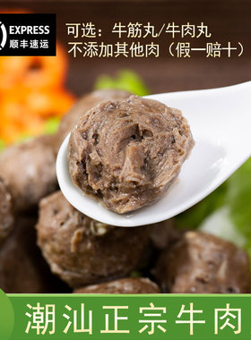 潮汕正宗新鲜土黄牛牛肉丸 非进口冻肉 特产[发顺丰] 特产