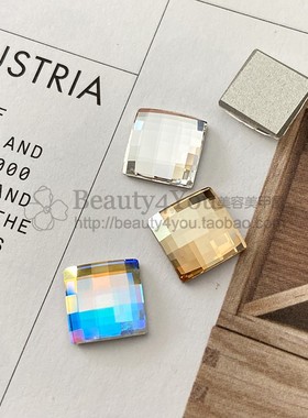 正品SWAROVSKI美甲饰品工具施华洛世奇水晶奥地利水钻正方平底钻