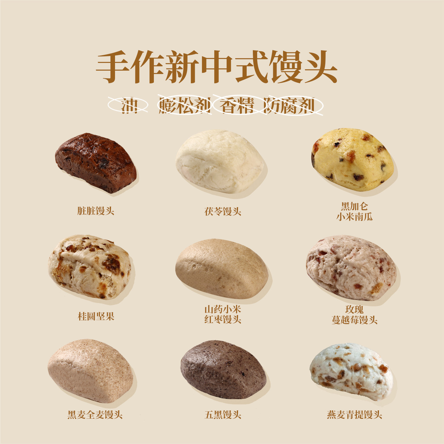 左右吾家|膳食馒头 五黑 茯苓包点