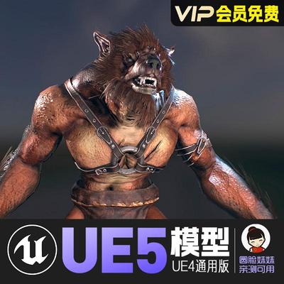 UE5虚幻4_变异狼人基因突变生化动画角色模型Character Werewolf