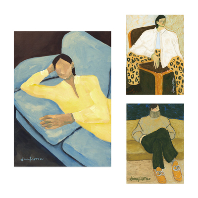 ANNA丹麦设计Hanna Peterson艺术海报北欧客厅卧室餐厅装饰画画芯