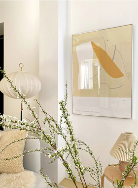 ANNA 韩国设计艺术海报 清新鹅黄色 芒果色 浪漫色调 家居装饰画