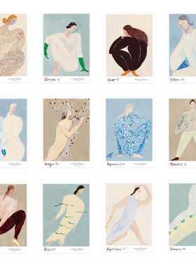 ANNA丹麦设计Sofia Lind星座海报北欧客厅卧室餐厅家居装饰画画芯