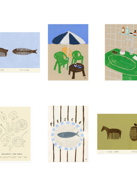 ANNA 丹麦设计Isabelle Vandeplassche插画艺术海报 北欧客厅餐厅