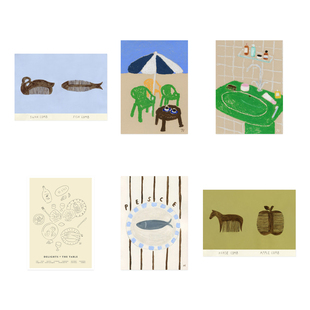 ANNA 丹麦设计Isabelle Vandeplassche插画艺术海报 北欧客厅餐厅