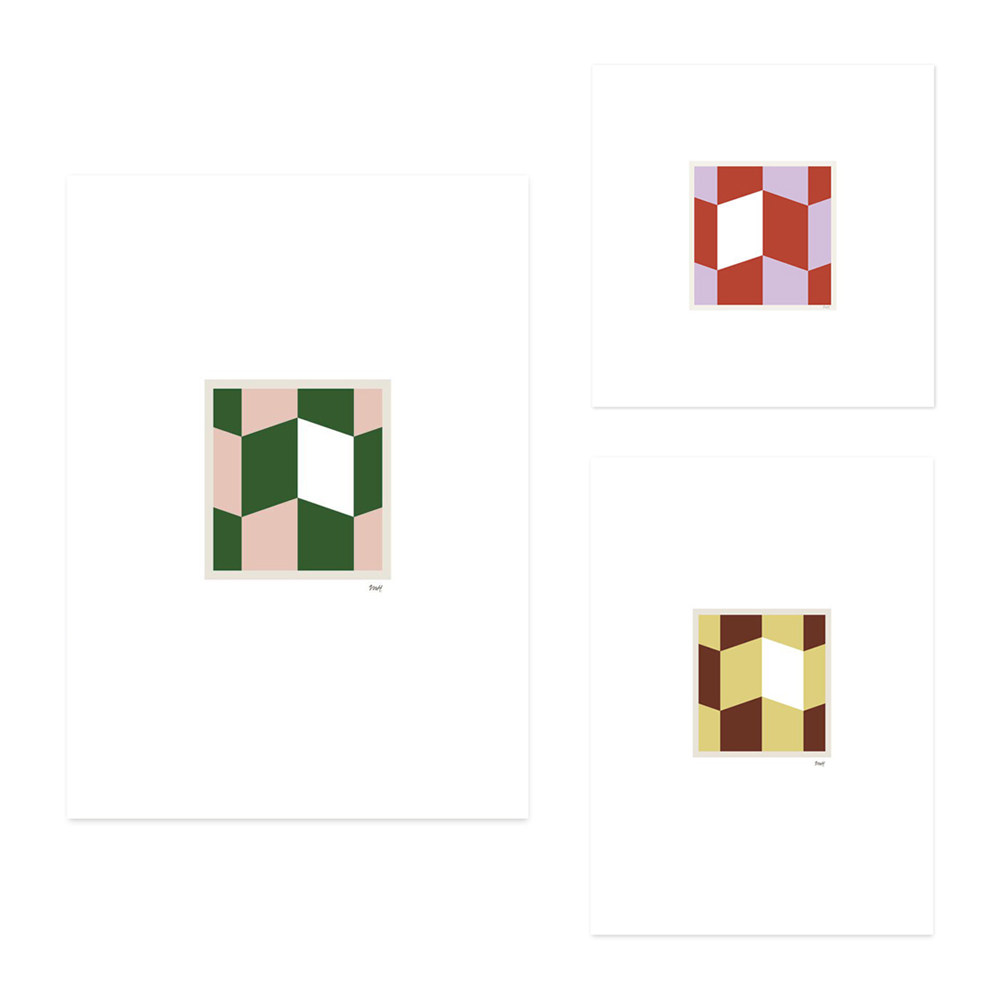 anna 丹麦设计mille henriksen撞色抽象艺术海报 北欧客厅装饰画