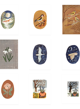 ANNA英国Gemma Koomen海报小清新可爱插画家居餐厅卧室装饰画画芯