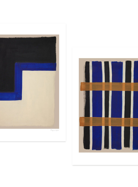 ANNA北欧丹麦设计Mogensen Lopez抽象艺术海报卧室客厅玄关装饰画