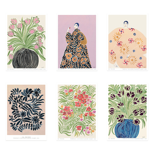 ANNA丹麦设计La 饰 Poire水彩花卉插画艺术海报北欧客厅卧室餐厅装