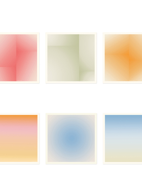 ANNA丹麦设计Mie & Him渐变抽象艺术海报 北欧客厅卧室餐厅装饰画