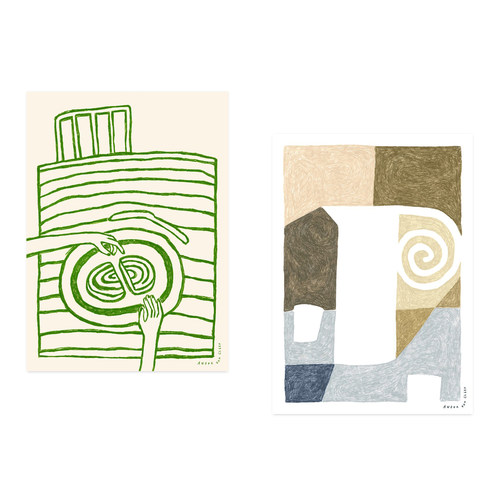 餐厅北欧法式餐厅插画海报装饰画