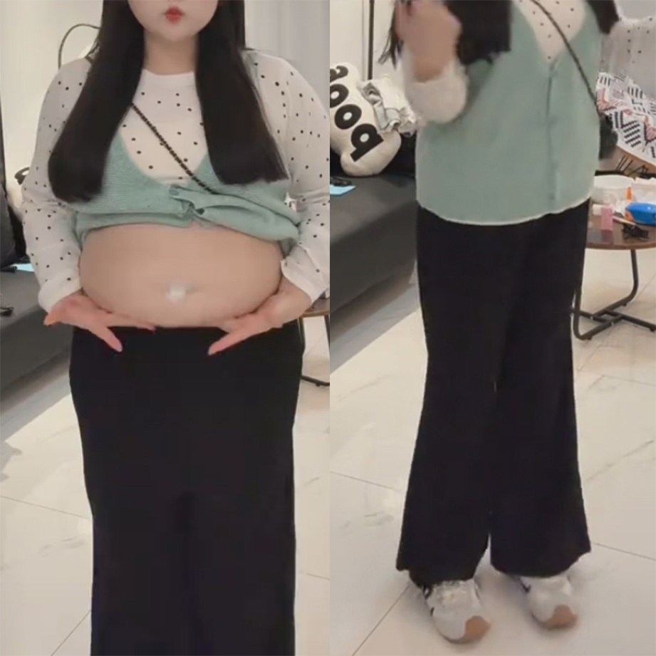微喇春秋遮肉休闲运动裤加大码女长裤显瘦遮肚高腰梨型身材胖mm