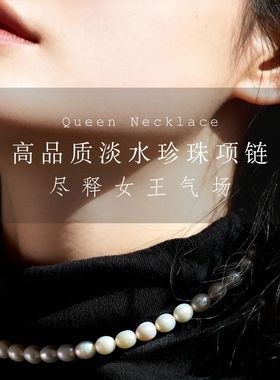 珍珠项链配饰女毛衣链轻奢感小众设计珠宝颈链饰品首饰