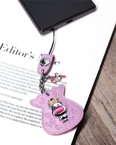 米勒斯真皮手机绳创意礼品挂件