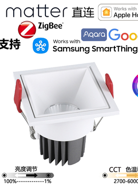 智能matter射灯支持Applehomekit绿米谷歌方形嵌入射灯涂鸦zigbee
