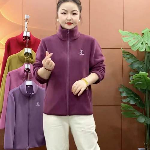 奥粒绒女式立领中老年女装