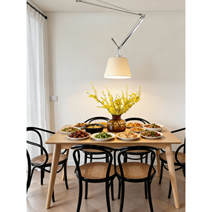 可移位吧台书房餐厅吊灯意大利Tolomeo摇臂长杆伸缩设计师灯具