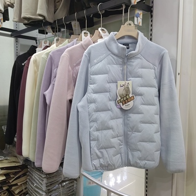 梯咪2135泡芙暖心上衣羊毛外套泰迪绒拼接立领防风小香风修身显瘦