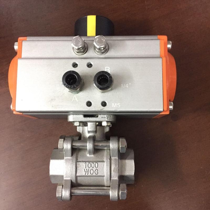 不锈钢气动内螺纹双作用切断阀