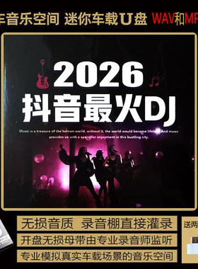 2026汽车载U盘 抖音 快手 流行新歌曲 DJ舞曲 无损高音质音乐优盘