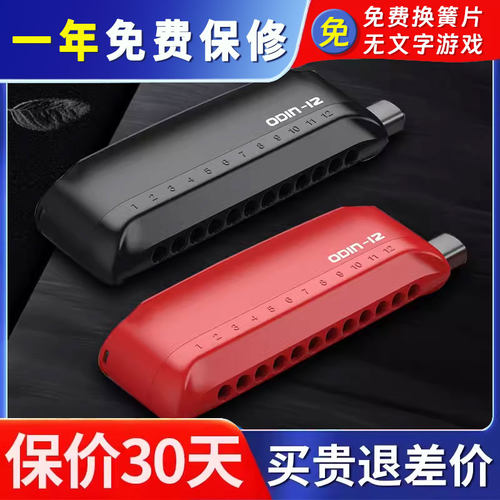 奥丁odin12初学入门半音阶口琴