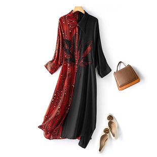 清仓桑蚕丝真丝珍珠缎AB面衬衫 不挑人胖瘦都可驾驭 领连衣裙大码