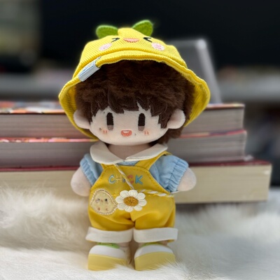 周深周可可棉花娃娃10cm16cm春日幼稚园小黄鸭娃衣套装