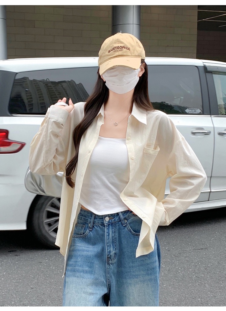 周深周可可DIY衬衫女2025新款夏季薄款空调衫开衫外搭轻奢高级感