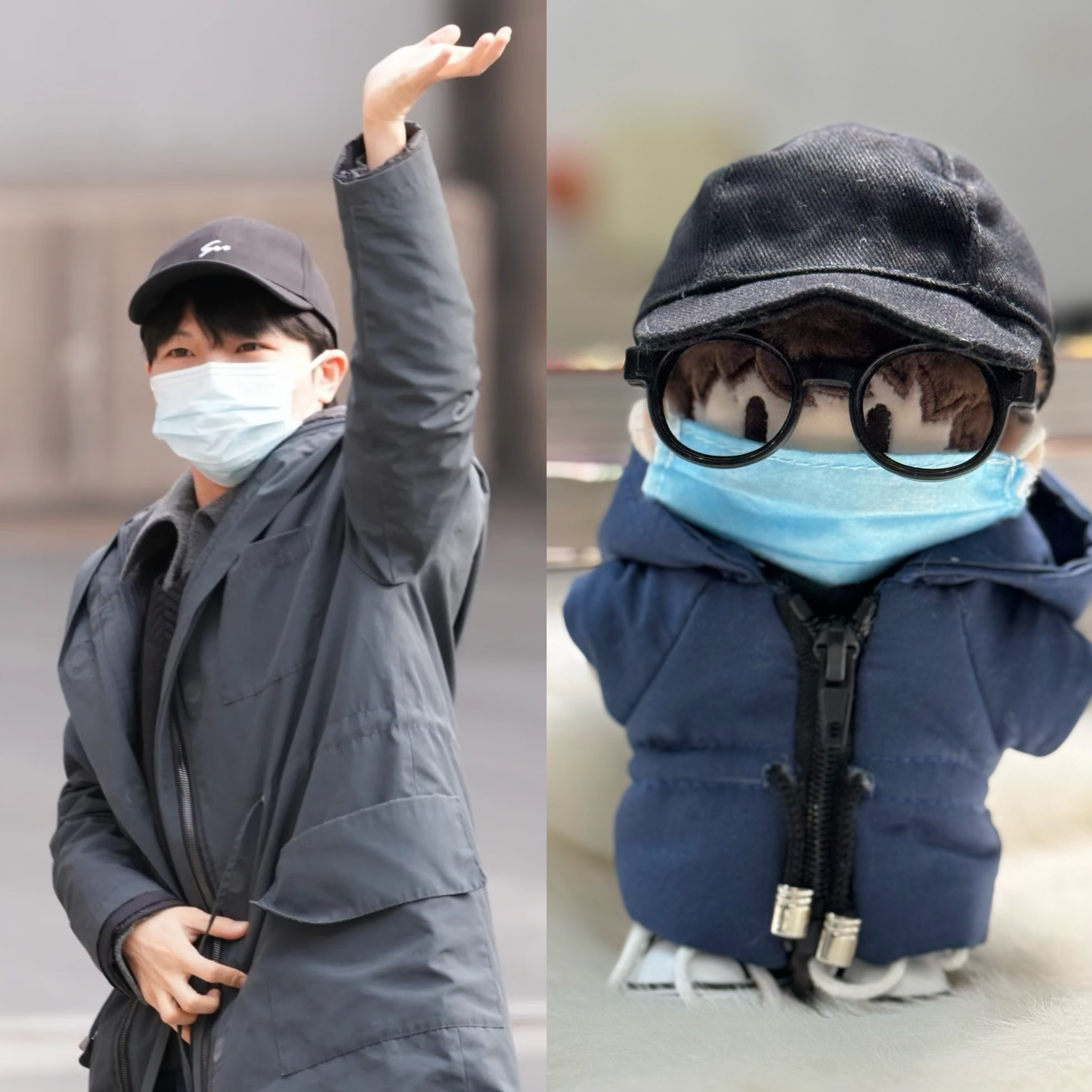 周深春晚彩排战袍周可可棉花娃娃10cm16cm乌克兰大衣羽绒服娃衣服