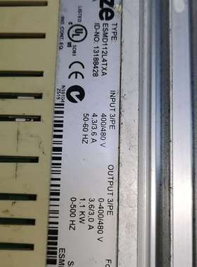 议价-伦茨变频器 ESMD112L4TXA 1.1kw 380V