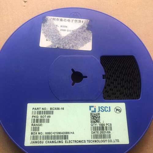 全新长电长晶三极管，型号BCX56-16，SOT-89封装，