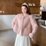 【新款】粉色气质风小香外套B208-268002-P160-K279，女装短外套，浙宝208