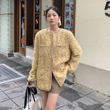 新款法式重工花纱休闲粗花小香风剩余-8052-140-218，女装短外套，浙宝208