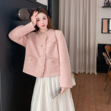 【新款】粉色气质风小香外套B208-268002-P160-K279，女装短外套，浙宝208