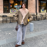 新款!90绒卡其绿色毛毛翻领派克羽绒服B208-9090-P275K368，女装羽绒服，浙宝208