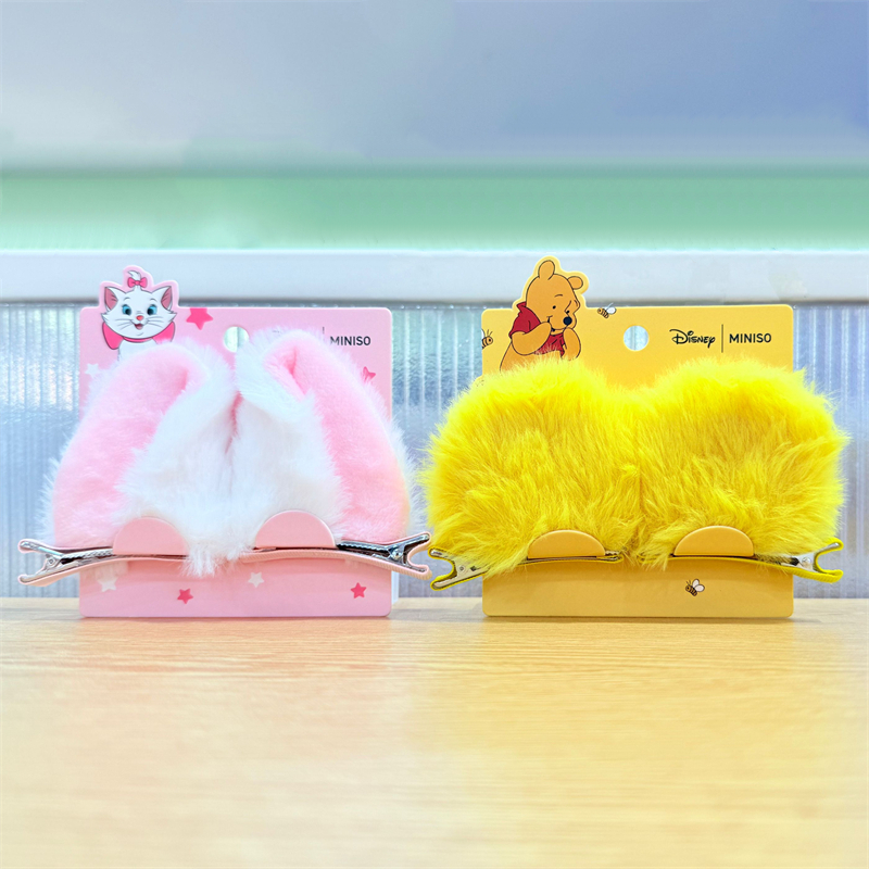 名创优品小熊维尼毛绒发夹