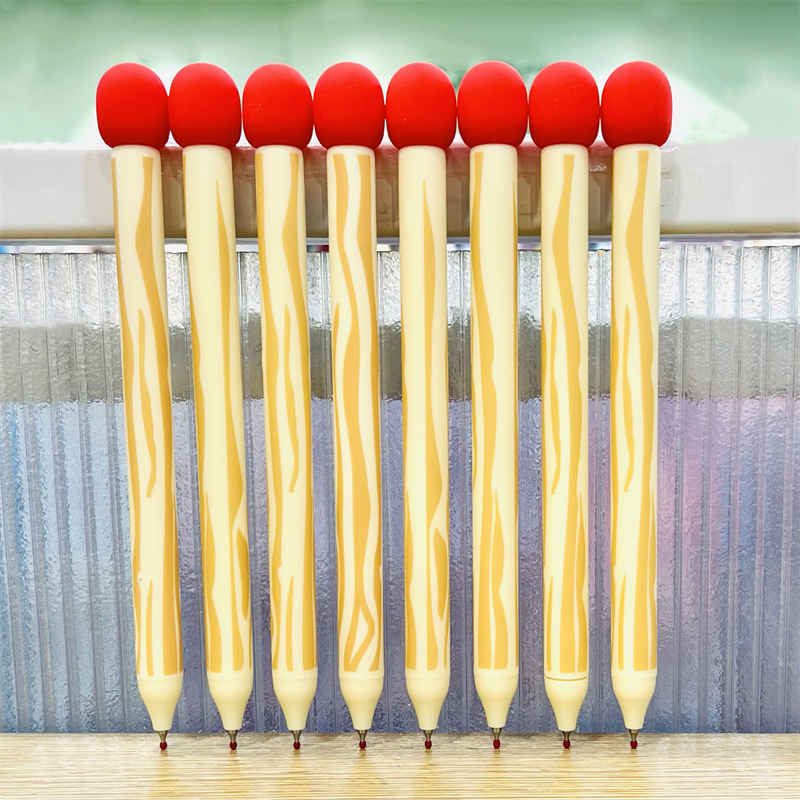 MINISO名创优品火柴头趣味造型顺滑流畅CS头按动中性笔黑色0.5mm