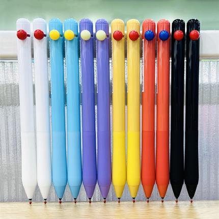 MINISO名创优品灵感小球ST尖头旋转滑动中性笔签字笔黑色0.5mm