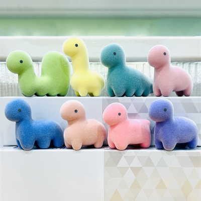 MINISO名创优品PettyDust韩国小恐龙萌粒植绒桌面摆件盲袋玩具