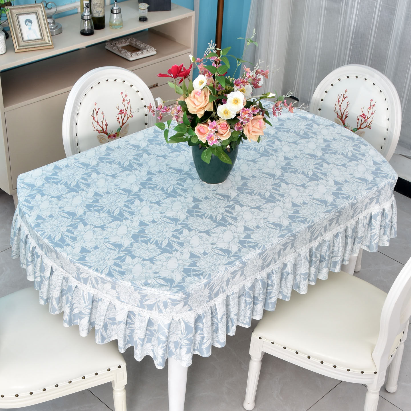2025新款防水田园椭圆形餐桌布布艺家用茶几桌布台布防尘套罩定制,居家布艺,桌布,淘宝优惠券,粉丝福利购,淘宝优惠卷