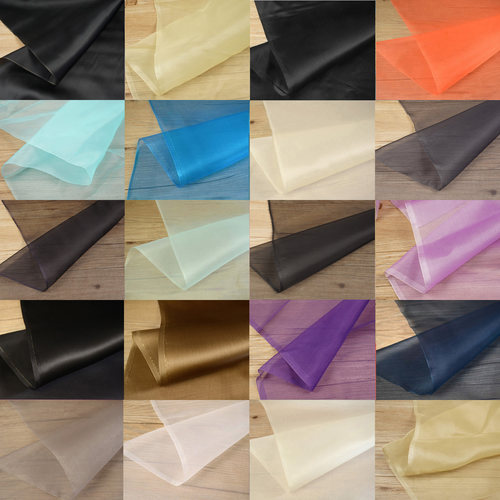 100%桑蚕丝真丝欧根纱刺绣布料