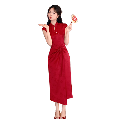 新中式订婚旗袍结婚晨袍礼服