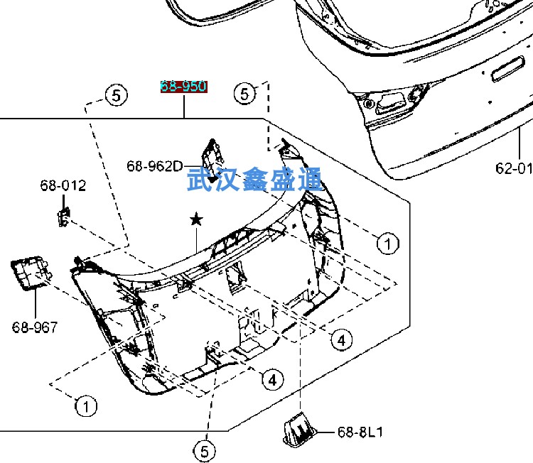 长安马自达 CX-4M3CX-5 原厂后备箱行李箱内饰板门槛饰板