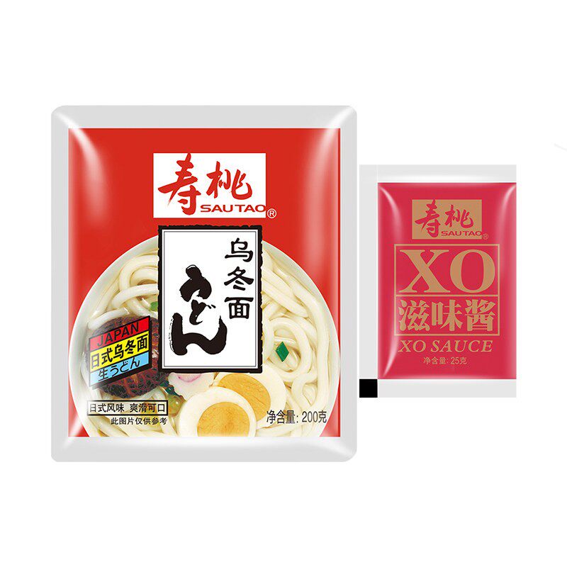 寿桃牌日式乌冬面XO酱拉面捞面整箱30包面配30包酱