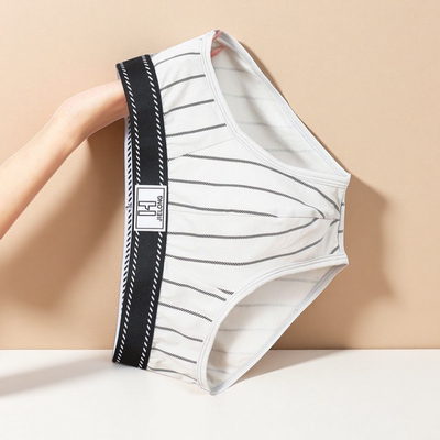 男士三角裤纯棉透气简约潮流中腰