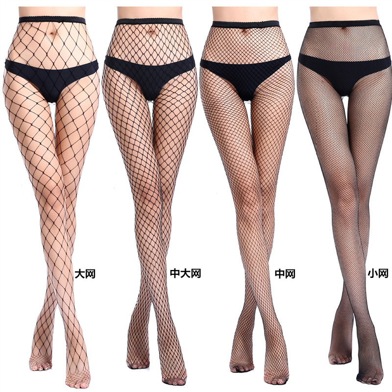 黑丝渔网袜性感透肉连裤袜夏季